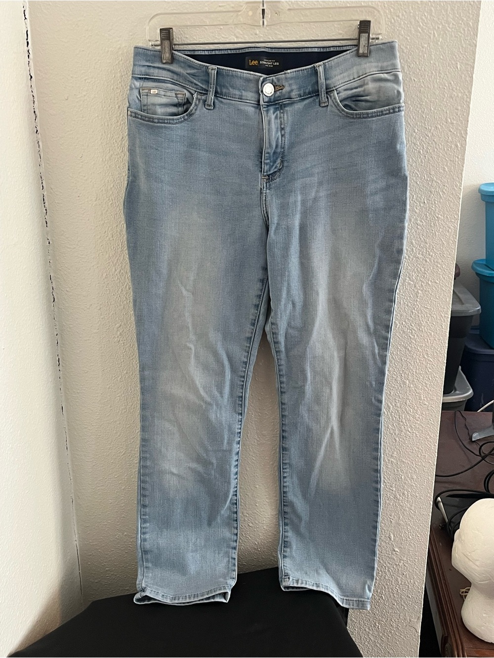 Lee Light Blue Straight-Leg Women's Jeans